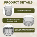 uxcell Clear Plastic Reusable Drinking Glasses, 6.8oz Drinking Glasses Set Plastic Water Cup Unbreakable Stackable for Beer Cocktail Water Juice Whiskey(Gray/Yellow, 4Pcs)