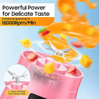 Portable Blender Make Shakes and Smoothies - USB Rechargeable Personal Size Mini Blender Freshly Squeezed, 380Ml BPA Free Travel Cup in Picnic/Office/Gym
