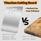 Titanium Cutting Board Pure Cutting Board for Kitchen Food-Grade Chopping Board for Meat, Vegetables & Fruits, Suitable For Kitchen & Outdoor Camping