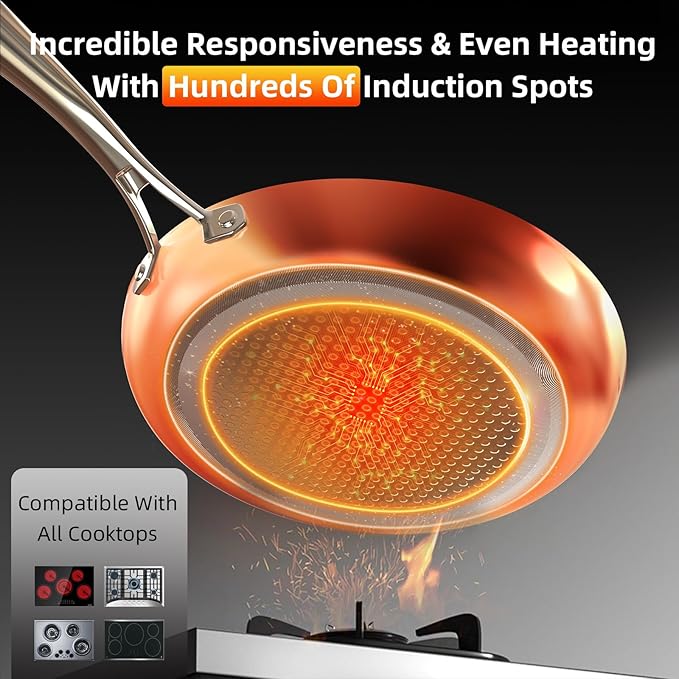 Deluxe DUXANO 14PC Healthy Pots and Pan With 9H Anti-scratch Coating, 2-Layer Non-Stick Ceramic&PFAS Free, Sensitively&Evenly Induction Cooking, Enhanced Flavor with Infrared Cookware, Dishwasher Safe