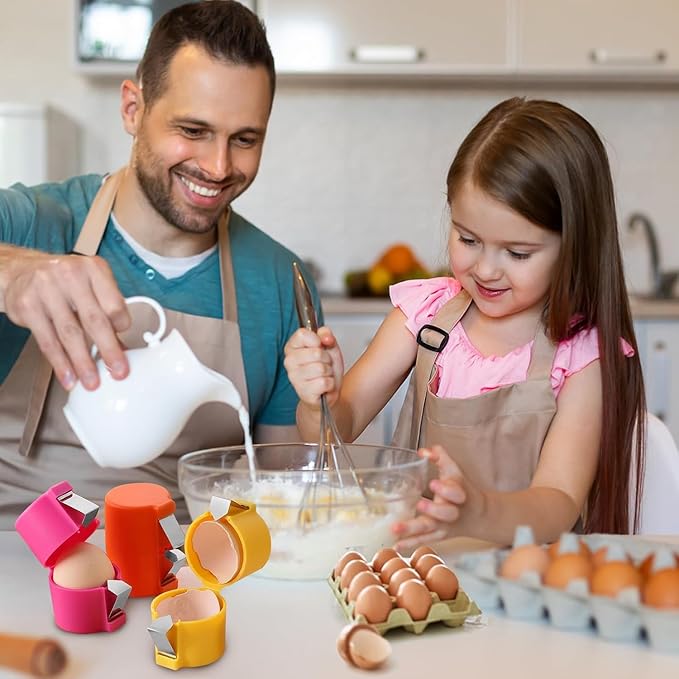 Egg Shell Opener 3PCS Egg Separator Egg Shell Opener for Hard Boiled Eggs Stainless Steel Egg Peeler, Handheld Egg Seperator Tool Kitchen Gadgets