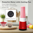 Tribest Personal Blender II, Small Portable Blender for Shakes and Smoothies with BPA-Free Cups, Red