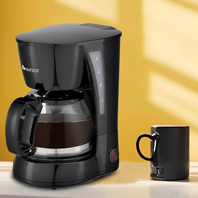 Newhouse Electric Coffee Machine NHCM-001-5, 5-Cup Coffee Maker with Auto Shut Off, Electric Pot with Metal Mesh Coffee Filter Basket, ETL Certified for Hospitality and Residential Use