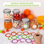 10 oz Mason Jars with Lids 24pack,Glass Mason Jars with Lids-Mason Jars 10 oz for Jam,Honey, Beans, Wedding Favors,Vegetables (10 fl. oz, Set of 24)