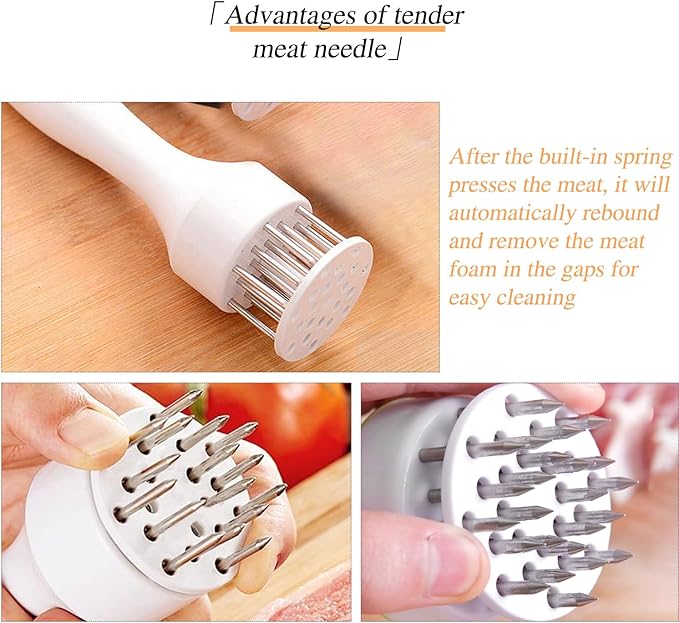2-piece set meat tenderizer,meat tenderizer tool,meat mallet,Tenderizes meat, makes steaks evenly thick, helps marinate and shortens cooking time