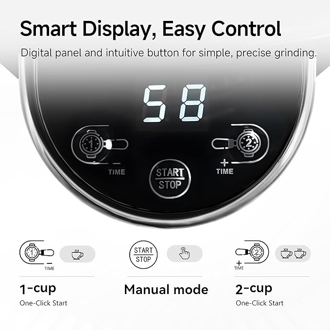 HIBREW G3 Coffee Grinder, 31 Levels of Accuracy Settings, Electric Burr Grinder for Espresso/Mocha/Drip Coffee/Pour Over