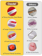 Geedel Professional Mandoline Slicer for Kitchen, Multi Purpose Vegetable Slicer Cutter, Vegetable Cutter Onion Cutter for Veggie Fruit Cheese