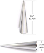 EUICAE Cream Horn Molds 5-inch Large Size Cream Horn Forms Pack of 16