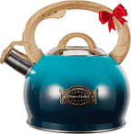 Tea Kettle, Whistling Stovetop Teapot Food Grade Stainless Steel Tea Kettles for Stove Top with Anti-hot Ergonomic Handle,Kettle Spout for Tea, Coffee or Milk, 2.1 Quart Tea Pots