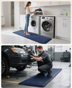 Ophanie Kitchen Mats for Floor, 3/4 Inch Thick Kitchen Rugs, Anti Fatigue Standing Cushioned Mat, Waterproof,Comfort Ergonomic Mat for Office, Home, Sink, 24'' x 70'' Blue Non-Slip Bottom