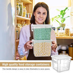 2 Pieces Square Food Storage Containers Polycarbonate Clear food Container with Lid Commercial Storage with Graduations for Commercial Kitchen Dough Marinating Meat(White,6 Qt)