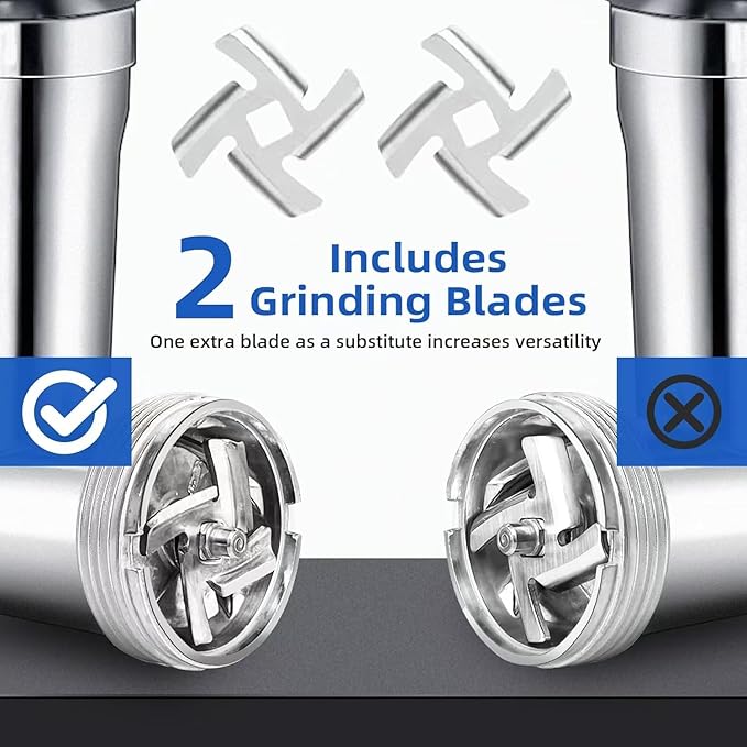 Electric Meat Grinder,3000 Max Heavy Duty Stainless Steel Meat Mincer with 2 Blades,3 Grinding Plates,Sausage Stuffer Tubes & Kubbe Kit for Home & Kitchen Using