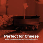 Swissmar Tandem Candle Fondue & Raclette Set - Portable 2-in-1 Tabletop Fondue Pot with Raclette Dish, Forks, Spatula & Tealight Candles