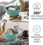 wheat straw snack bowls 10oz set of 8 - Unbreakable Dessert Bowls Dishwasher Safe - Small Handy Bowls for Ice Cream,Yogurt and Fruits. Green