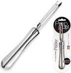 Linden Sweden Original Jonas Vegetable Peeler - Rust Resistant Silver Carrot and Potato Peeler with Ergonomic Handle for Safety and Control - Dishwasher Safe and Compact - Made In Sweden - 6.5in