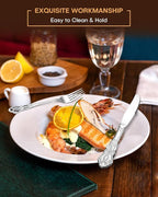 EUIRIO 30 Pieces Royal Silverware Set for 6, Gorgeous Retro Flatware Set, Premium Stainless Steel Vintage Cutlery Set Utensils with Forks Spoons and Knives, Dishwasher Safe