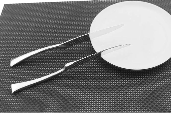 Flatware Set 18/10 Stainless Steel Mirror Polished Silver Cutlery - Silverware Utensil Set of Steak Knife Dinner Fork Knife Spoon Salad Fork Dessert Spoon,6 Piece Service for 1