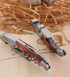 Professional Waiter Corkscrew Wine Key for Bartenders Set of 3,With Long Rosewood Handle Stainless Steel Handle Wine Opener for Bar Restaurant Waiters, Sommelier, Bartend (Long Wood 3 Packs)