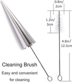 EUICAE Cream Horn Molds 5-inch Large Size Cream Horn Forms Pack of 16