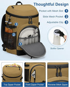 Cooler Backpack Insulated Waterproof,30 Cans Backpack Coolers Leakproof Lunch Backpack for Men Women Portable Soft Cooler Bag for Beach Camping Travel Picnic