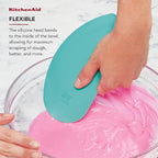 KitchenAid Gourmet Bowl Scraper, Set of 2, Aqua Sky and Storm Grey