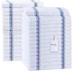 Dish Towels Set (Value Pack of 30) Size 15x25 Inch, 100% Cotton Soft & Absorbent Linen Kitchen Towels, Tea Towels, Reusable Cleaning Cloths for Household Cleaning (Blue)