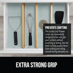 GORILLA GRIP powerGRIP Drawer Shelf and Cabinet Liner, Thick Strong Hold, Non-Adhesive Liners Protect Kitchen Cabinets and Cupboard, Bathroom Drawers, Easy Install, Breathable Mat, 17.5" x10' Spa Blue