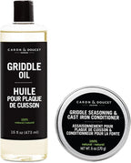 CARON & DOUCET - 100% Plant-Based Griddle Oil & Seasoning Set: Best For Maintaining, Protecting & Conditioning Griddle!