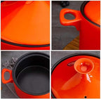 4l Tagine Ceramic Pot Moroccan Tagine Cooking Pot Handmade Ceramic Casserole Healthy Clay Pot for Braising Slow Cooking the Best Choice for Birthday Gifts (red)