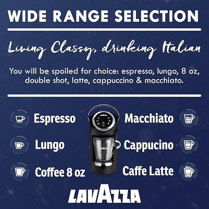 Lavazza Classy Plus Coffee Maker – 72 Count Intenso Espresso Capsules – Dual Brew Espresso & Lungo Machine Compatible Expert Capsules