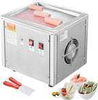 VEVOR Commercial Ice Roll Maker,Stir-Fried Yogurt Cream Machine 220W, Ice Cream Roll Machine with 9.4" x 11" Square Pan, Button Defrost Method with Food Shovels Perfect for Bars,Cafes Dessert Shops