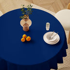 sancua Navy Blue Round Tablecloths 108 Inch, 6 Pack - Circle Fabric Cloth Table Cloths for Wedding Party Banquet Birthday, Washable Polyester Table Cover (Fit 30-72 Inch Tables)