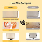 Vinino Baking Sheet Set of 3, Cookie Sheets For Baking with Square Texture Pattern, Thicker Carbon Steel Non-stick Baking Pan Half/Quarter/Jelly Roll Pans Tray for Oven