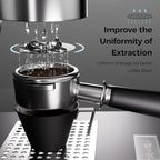 MHW-3BOMBER 54mm Espresso Puck Screen - 0.2mm Ultra Thin Espresso Puck - Metal Reusable Coffee Filter for Portafilter Basket 54mm - Puck Screen with Titanium Coating FG7047B-OS