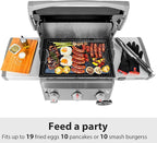 Utheer Nonstick Reversible Cast Iron Griddle 19.5"x 10.5", Ceramic Cooking Surface, Flat & Ribbed Sides, with High Sides & Grease Trap, Stovetop Griddle for Gas Grill, Charcoal, Oven & Outdoor BBQ