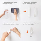 18 Medium Hooks+24 Removable Strips, White Utility Hooks, Heavy Duty with Adhesive Strips, Damage-Free Organize Hooks, No Tools Wall Hook for Hanging, Value Pack