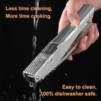 Stainless Steel Garlic Press,Premium Garlic Crusher & Mincer - Leak-Proof, Easy to Clean, Rust-resistant, Dishwasher Safe!