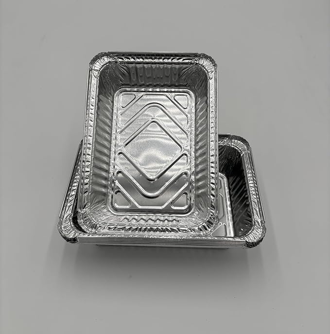 Heavy Duty Disposable Aluminum Foil Pan - Durable Tin Pan for Grilling, Cooking, Heating, Food Storage - Oven Safe, Freezer Safe, Gas & Electric Stovetop Compatible