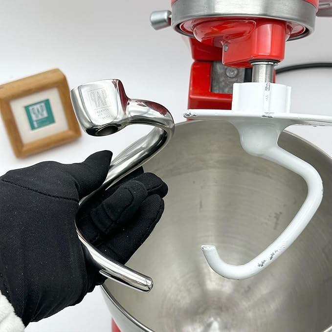 Spiral Dough Hook Replacement for KitchenAid 3.5 Qt. Tilt-Head Stand Mixers/Polished 18/8 Stainless Steel Accessories/No coating/Dishwasher Safe/Compatible for KSM3311/3316/ Artisan Mini Series