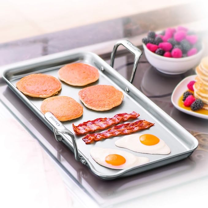Chantal Stainless Steel Griddle, 19" x 9.5" (Brushed Stainless Steel)