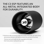 TIMEMORE Chestnut C3 ESP Manual Coffee Grinder, Stainless Steel S2C Portable Conical Burr Hand Coffee Grinder, Adjustable Grind Setting for Espresso to French Press - Black