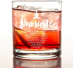 kunlisa Namaste Zen Gifts Whiskey Glasses, Meditation Spiritual Gifts for Women, Gift for Yoga Lovers, 10 oz Drinking Rocks Glasses for Women Whisky Cocktail Scotch Bourbon Liquor