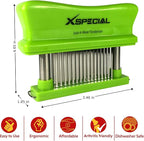 Toughest Meat Tenderizer Tool, 48 Needle Meat Tenderizer Blades Transforms Hard & Cheap Cuts into Expensive - Buttery Goodness Without Meat Mallet Crushing