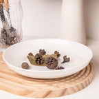 Set of 6 Dinner Plates 7 Inch, White Porcelain Plates, Microwave Oven Dishwasher Safe Scratch Resistant