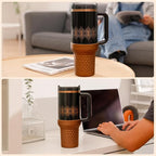 Metallic Glitter Boot for Stanley, Tall Silicone Protector Sleeve Accessories for Stanley Quencher H2.0 FlowState Tumbler 20oz/30oz/Stanley Adventure Quencher Tumbler 24oz (Bronze)