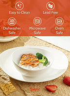 Sweese Porcelain Bowls Set of 4-18oz, 6 Inch, Versatile for Soup, Cereal, Fruit, Rice - Microwave, Dishwasher, Oven Safe, White