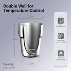 Hybrid Cocktail Shaker Set with Stackable Cups | Vacuum Insulated Stainless Steel Martini Shaker & Bartender Tools | Travel-Ready Kit | 30oz | Gold