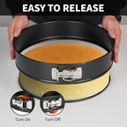 Spring Form Cake Pans 12 Inch Springform Pan Nonstick Round Cheesecake Pan Carbon Steel Large Baking Mold Cake Tin for Christmas Birthday