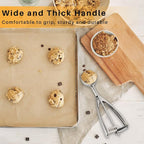 Cookie Scoop Set - Small/1 Tbsp, Medium/2 Tbsp, Large/3 Tbsp - Cookie Dough Scoop, Cookie Scoops for Baking Set of 3,18/8 Stainless Steel Melon Baller Scoops Ice Cream Scoop