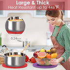 6 Pack Silicone Trivets for Hot Pots and Pans, 9" Colorful Silicone Trivet for Hot Dishes, Extra Large Non-Slip & Heat Resistant Hot Pads for Kitchen Counter(Colors)